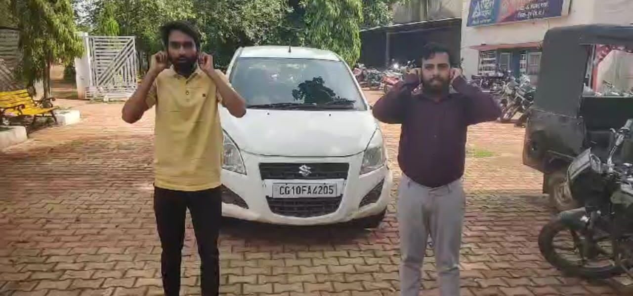 सेंट्रल एवेन्यू में शराब के नशे में मदहोश होकर कार में स्टंट बाजी कर रहे युवकों के विरुद्ध की गई कार्रवाई।