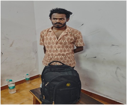 नशे के खिलाफ दुर्ग पुलिस की बडी कार्यवाही   मादक पदार्थ गांजा परिवहन करने वाले आरोपी गिरफ्तार ।