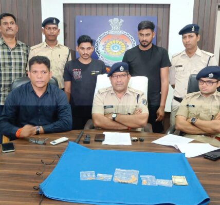 अंतर्राज्यीय डकैत गिरोह का आरोपी मशरूका सहित गिरफ्तार, सांथ में माल खपाने वाला एजेंट भी चढ़ा दुर्ग पुलिस के हत्थे।