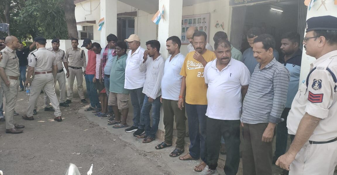 थाना भिलाई 03 पुलिस की जुआ के विरुद्ध बड़ी एवं सफल कार्यवाही।