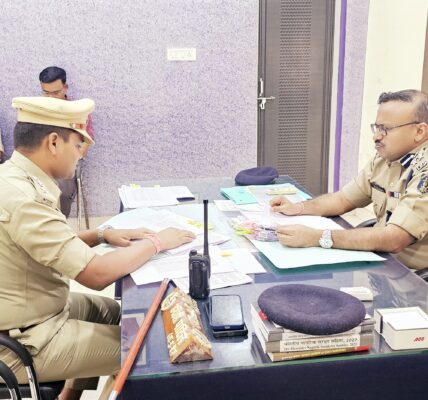 पुलिस महानिरीक्षक दुर्ग रेंज के द्वारा नगर पुलिस अधीक्षक छावनी कार्यालय का किया गया आकस्मिक निरीक्षण ।