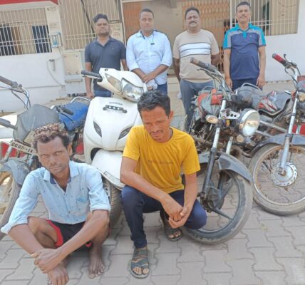 शातिर वाहन चोर चढ़ा दुर्ग पुलिस के हत्थे। 02 आरोपी पुलिस की गिरफ्त में।